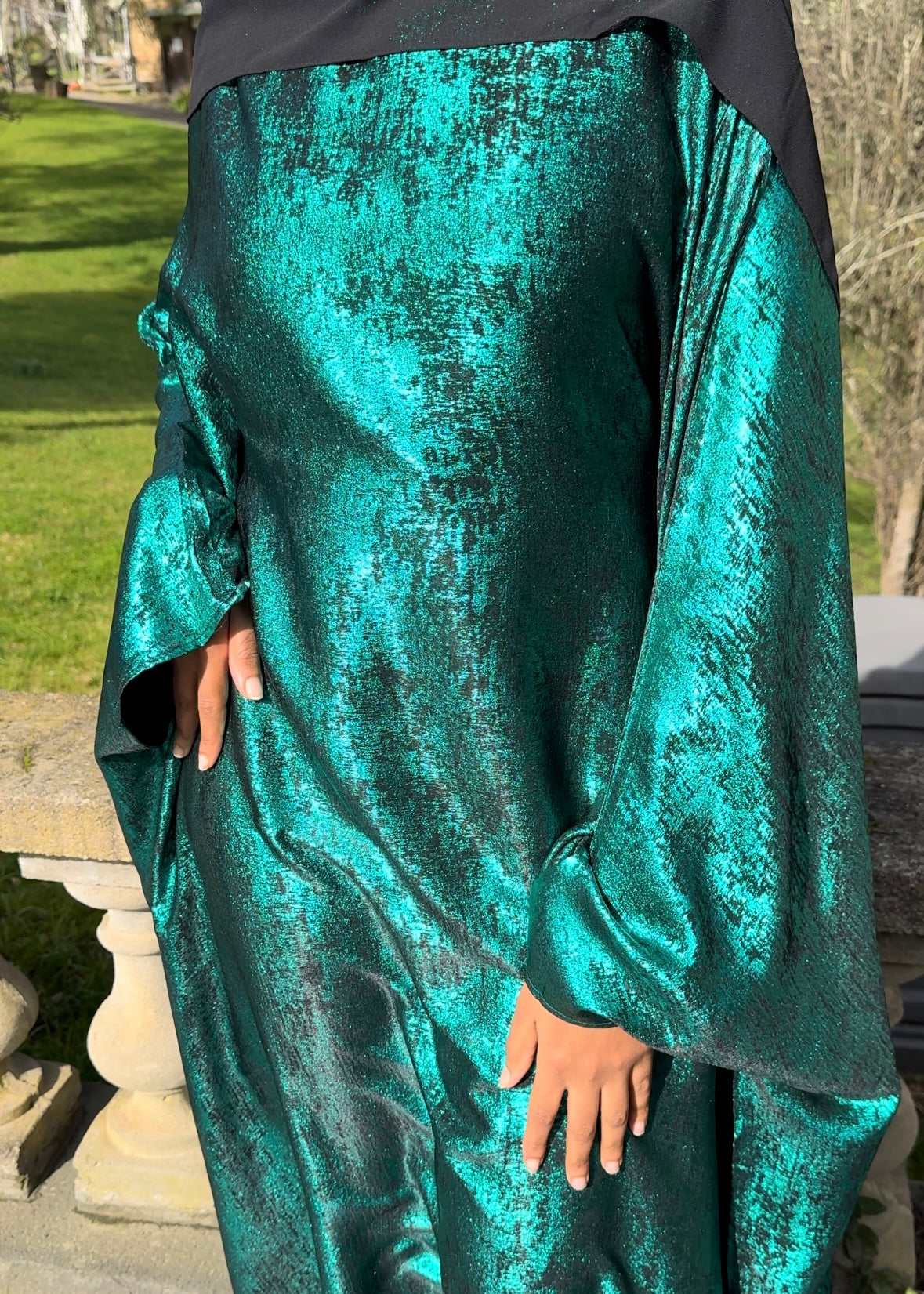 Emerald Metallic Abaya