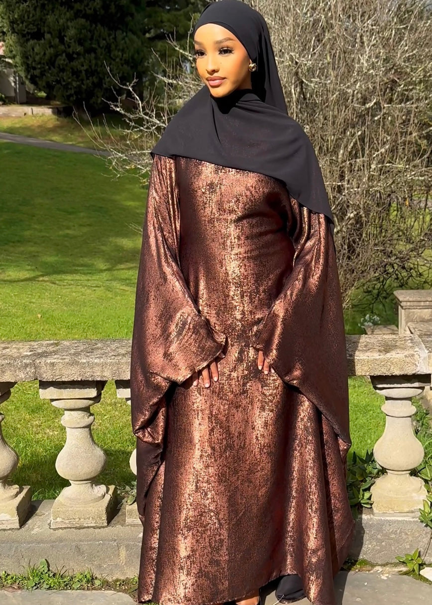 Brown Metallic Abaya